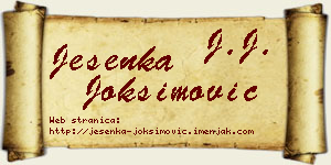 Jesenka Joksimović vizit kartica